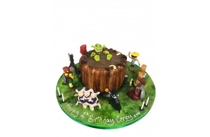 Shrek Mud Cake & Figures